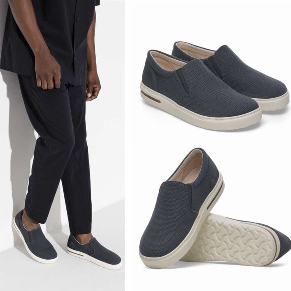 Birkenstock Oswego Canvas Suede Shoe Navy Men’s Size 10 43